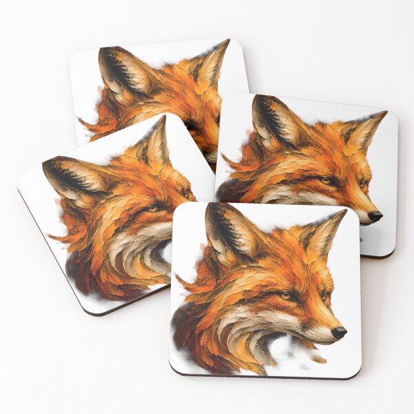 Item preview, Vibrant Fox Spirit: Textured Impasto Oil Painting designed and sold by SupernovaNote.