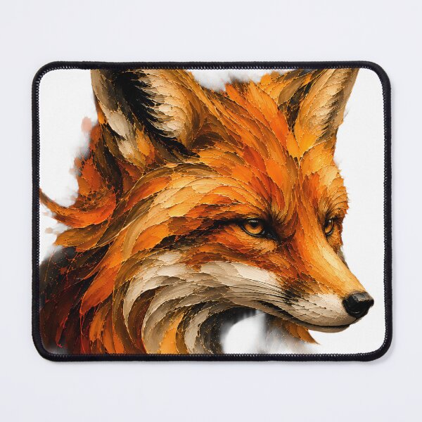 Item preview, Vibrant Fox Spirit: Textured Impasto Oil Painting designed and sold by SupernovaNote.