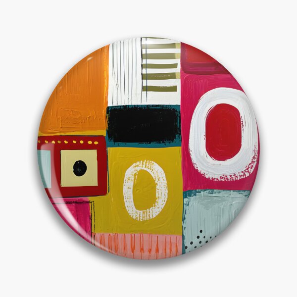 Item preview, Layers of Geometric Rhythm - Overlapping Shapes Bold Lines and Vibrant Contemporary Color designed and sold by OlfactoART Studio.