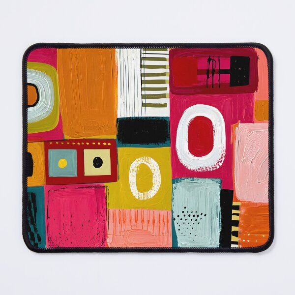 Item preview, Layers of Geometric Rhythm - Overlapping Shapes Bold Lines and Vibrant Contemporary Color designed and sold by OlfactoART Studio.