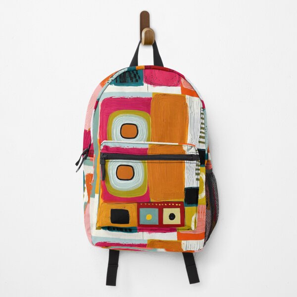 Item preview, Layers of Geometric Rhythm - Overlapping Shapes Bold Lines and Vibrant Contemporary Color designed and sold by OlfactoART Studio.