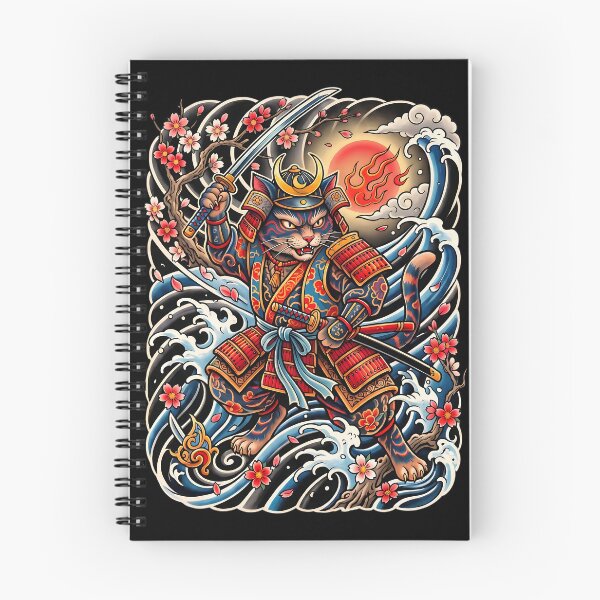 Item preview, Samurai Cat of the Crimson Sun - Neko Sakura designed and sold by CuteKats.
