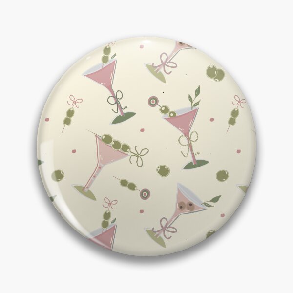Item preview, Coquette Pink Martini Olive Cocktail Pattern designed and sold by Sam Heaney Design.