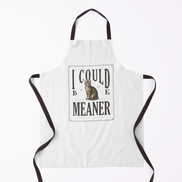 Item preview, I Could Be Meaner Funny Vintage Cat Lover Design designed and sold by Cool-cat-art.