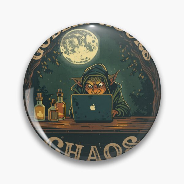 Item preview, Goblin Hours 2AM-4AM - Funny Goblincore Night Owl Vintage Badge Gift designed and sold by RedRubyBubble.