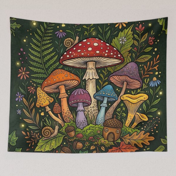 Item preview, Whimsical Forest Magic - Enchanted Mushroom and Cottagecore Garden designed and sold by MoonwoodStudio.