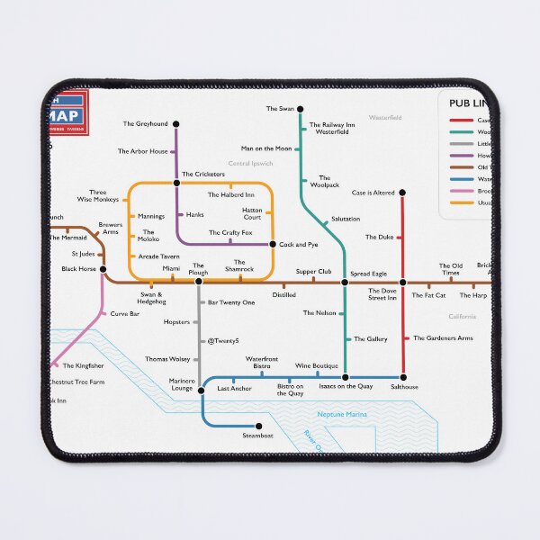 Item preview, Ipswich Pub Map 2026 designed and sold by Ian Pointer.