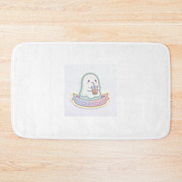 Item preview, Cute Kawaii Ghost Growing At My Own Pace Sticker designed and sold by digiartmagic.