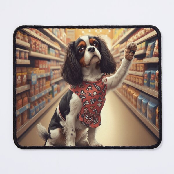 Item preview, Cavalier King Charles at the grocery store. designed and sold by VéVé's Place.