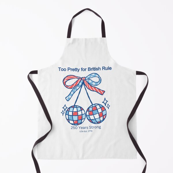 Item preview, Too Pretty for British Rules 250 Years Strong Cherry USA Est 1776 Patriotic Fourth of July T-Shirt designed and sold by Daily Mood Studio.