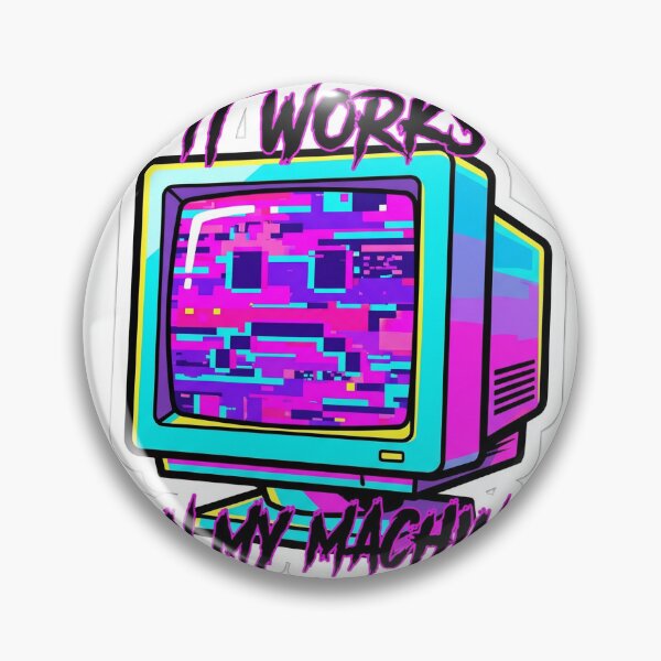 Item preview, It Works On My Machine Funny Programmer Glitch Sticker designed and sold by digiartmagic.