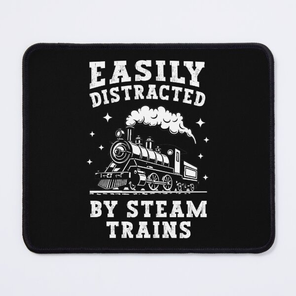 Item preview, Easily Distracted By Steam Trains Vintage Retro Locomotive designed and sold by Dmetalx Art Apparel.