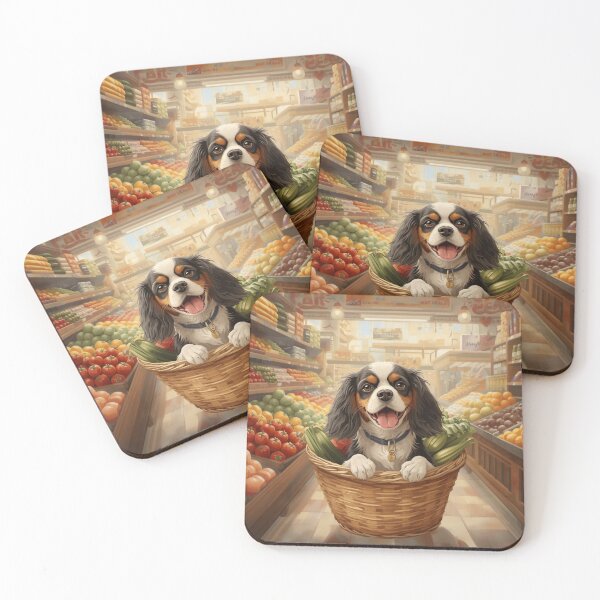 Item preview, Cavalier King Charles at the grocery store. designed and sold by VéVé's Place.