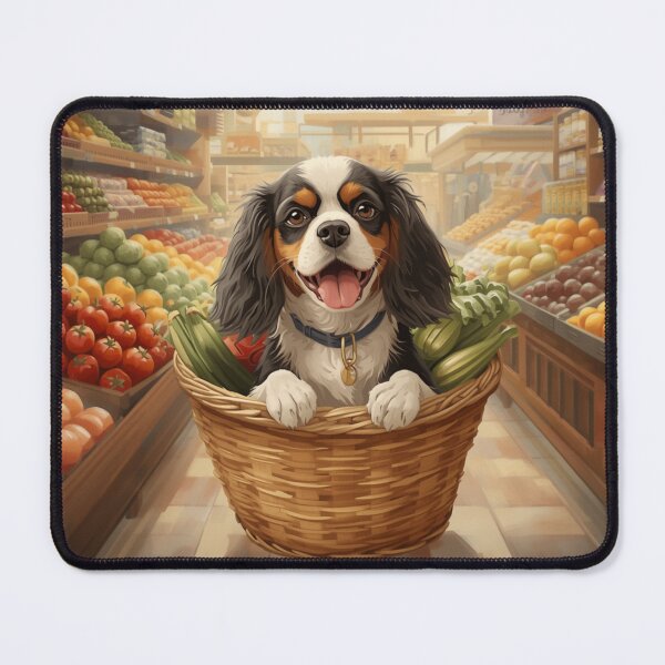 Item preview, Cavalier King Charles at the grocery store. designed and sold by VéVé's Place.
