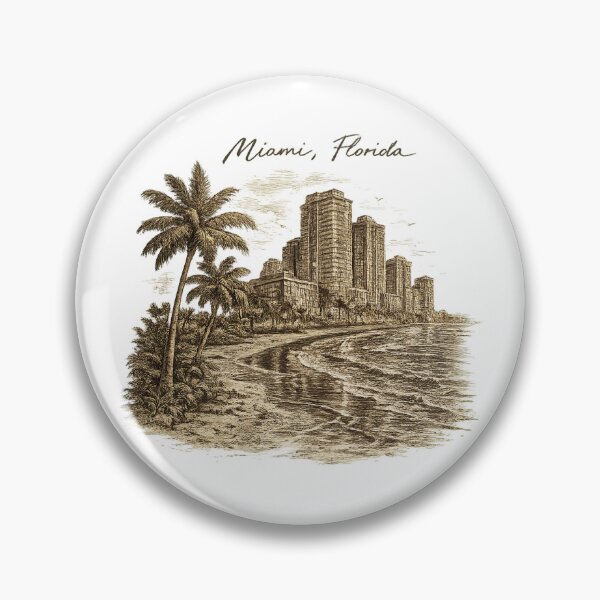 Item preview, Vintage Miami Florida Engraving designed and sold by afr-saad.