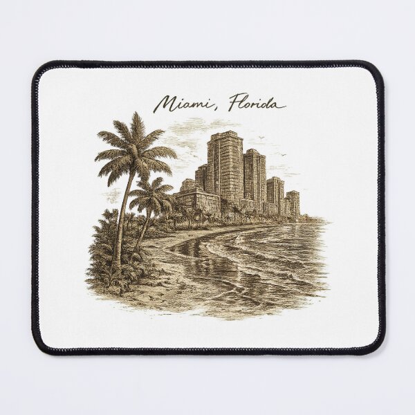 Item preview, Vintage Miami Florida Engraving designed and sold by afr-saad.
