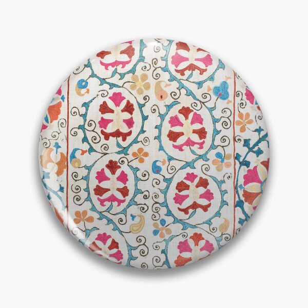 Item preview, Bokhara Suzani Antique Uzbekistan Embroidery Print designed and sold by Vicky Brago-Mitchell®.