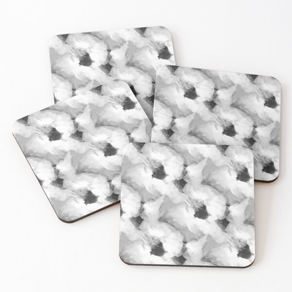 Item preview, Painterly Soft Abstract Flowers in White designed and sold by Artistestella.