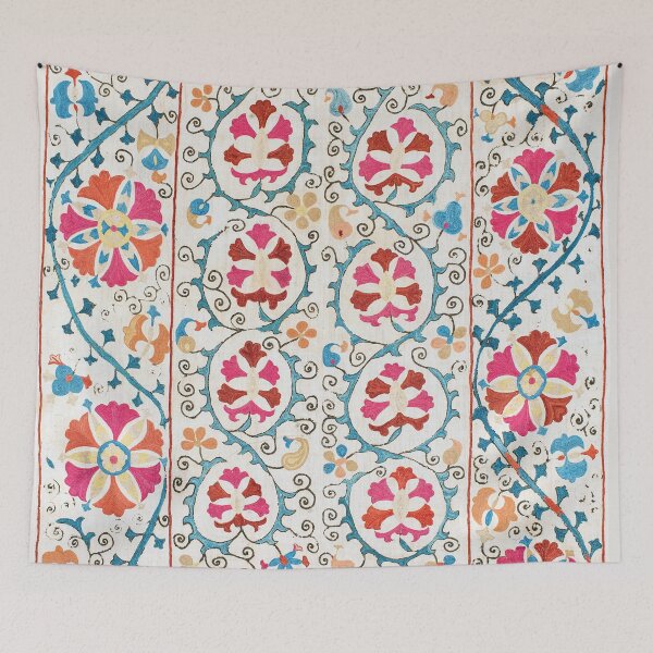 Item preview, Bokhara Suzani Antique Uzbekistan Embroidery Print designed and sold by Vicky Brago-Mitchell®.