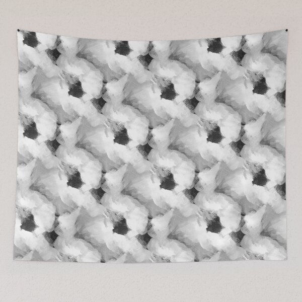Item preview, Painterly Soft Abstract Flowers in White designed and sold by Artistestella.