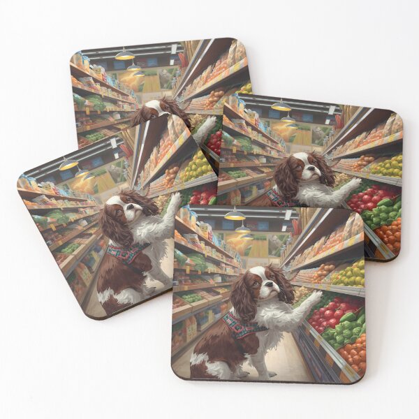 Item preview, Cavalier King Charles at the grocery store. designed and sold by VéVé's Place.