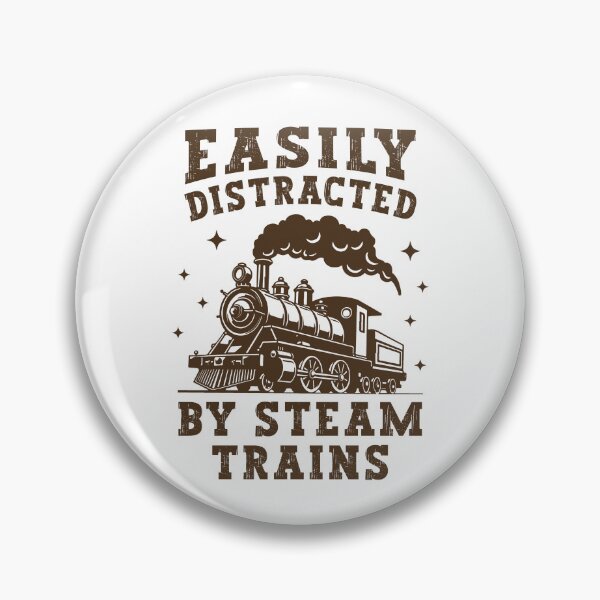Item preview, Easily Distracted By Steam Trains Vintage Retro Locomotive designed and sold by Dmetalx Art Apparel.