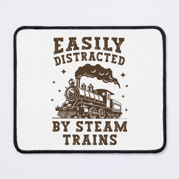 Item preview, Easily Distracted By Steam Trains Vintage Retro Locomotive designed and sold by Dmetalx Art Apparel.