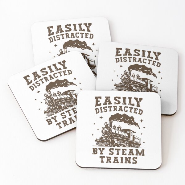 Item preview, Easily Distracted By Steam Trains Vintage Retro Locomotive designed and sold by Dmetalx Art Apparel.