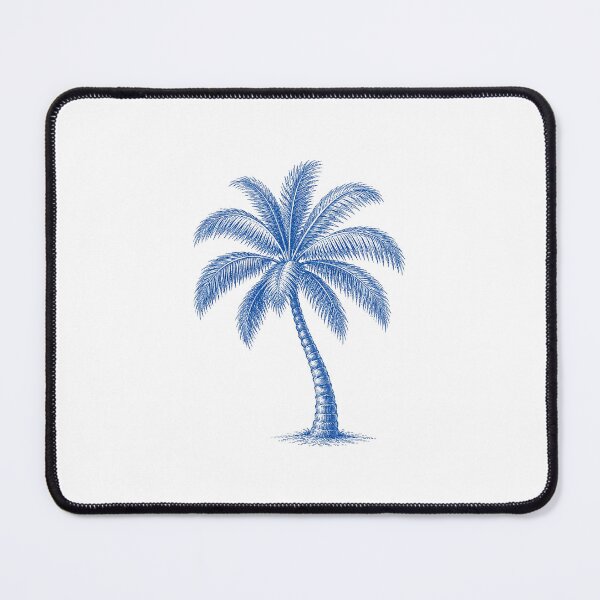 Item preview, Vintage Blue Palm Tree Coastal Illustration designed and sold by BrandyandBeyond.