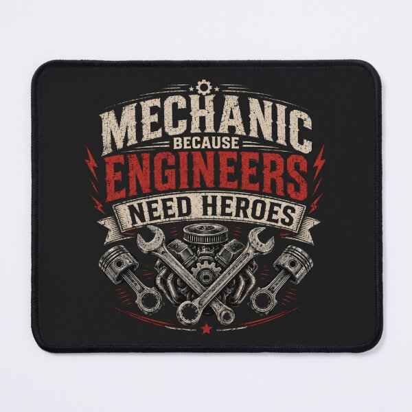 Item preview, Mechanic Because Engineers Need Heroes Funny Mechanic T-Shirt designed and sold by Drip5.