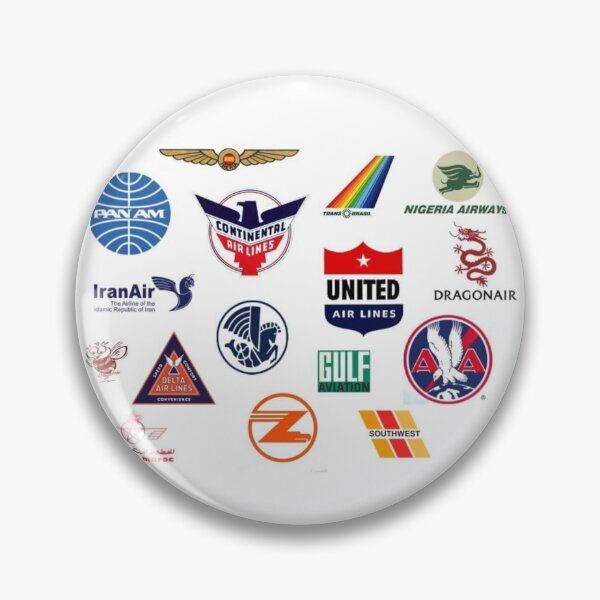 Item preview, vintage airline logos collage  designed and sold by PilotandPlane.