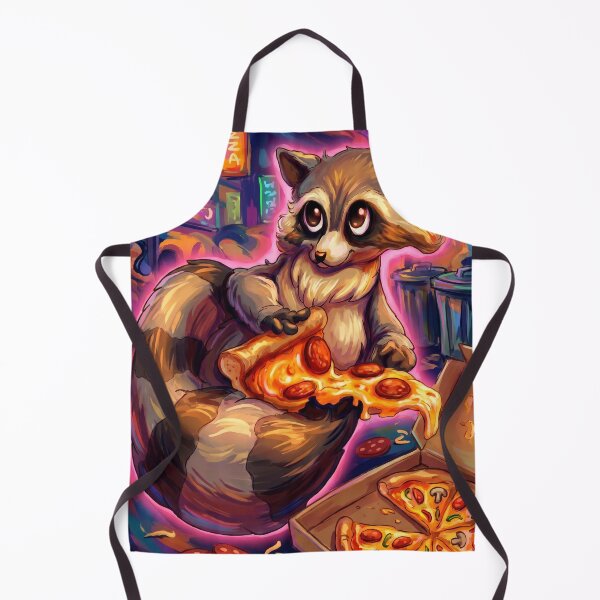 Item preview, Forest Friends – Pizza Bandit Raccoon designed and sold by NeonSpiritArt.