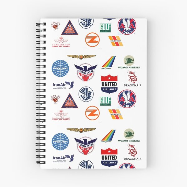 Item preview, vintage airline logos collage  designed and sold by PilotandPlane.