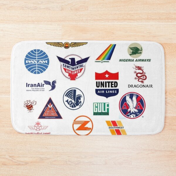 Item preview, vintage airline logos collage  designed and sold by PilotandPlane.