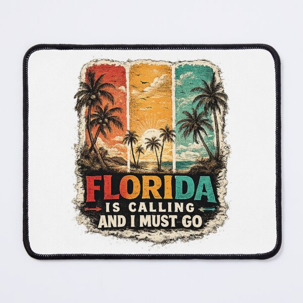 Item preview, Florida Is Calling And I Must Go Vintage Engraving Beach designed and sold by afr-saad.