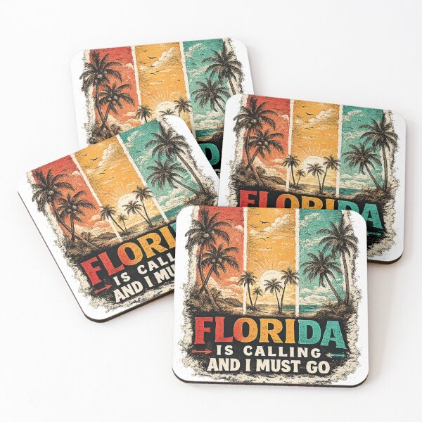 Item preview, Florida Is Calling And I Must Go Vintage Engraving Beach designed and sold by afr-saad.