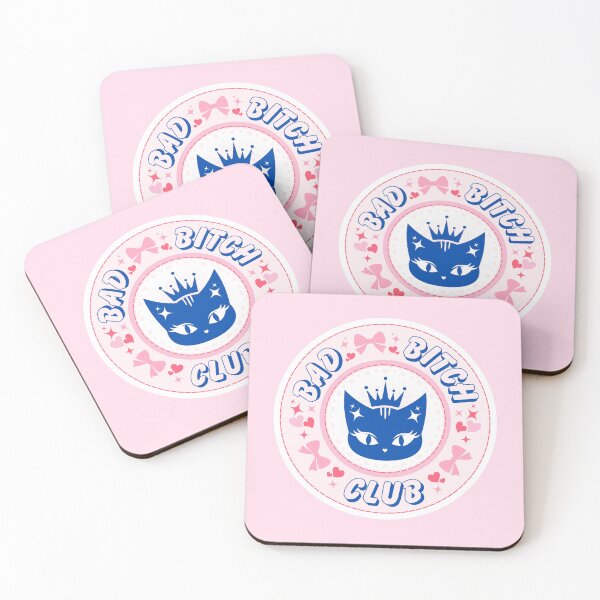 Item preview, Bad Bitch Club Cat Lovers Retro Badge Design designed and sold by SpringTeaDesigns.