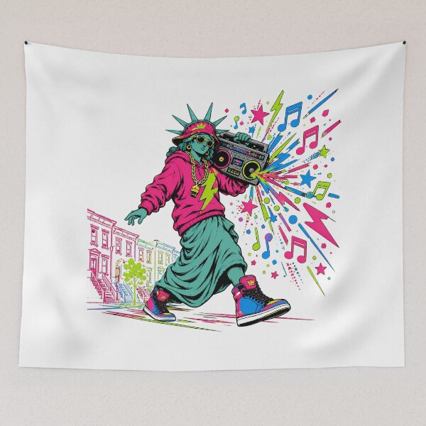 Item preview, Hip Hop Lady Liberty Boombox Sneaker NYC designed and sold by chattsuede.