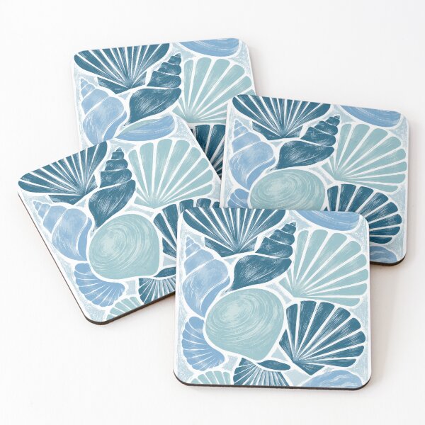 Item preview, Breathtaking Deep Ocean Teal Blue Seashells  designed and sold by scicilysimonee.