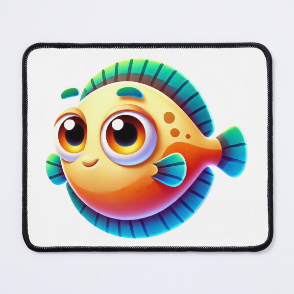 Item preview, Adorable Flounder Fish designed and sold by Sillytoe.