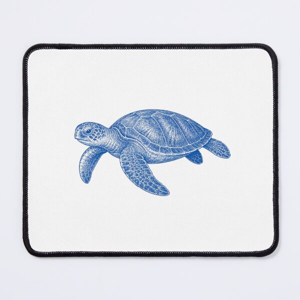 Item preview, Vintage Blue Sea Turtle Coastal Illustration designed and sold by BrandyandBeyond.