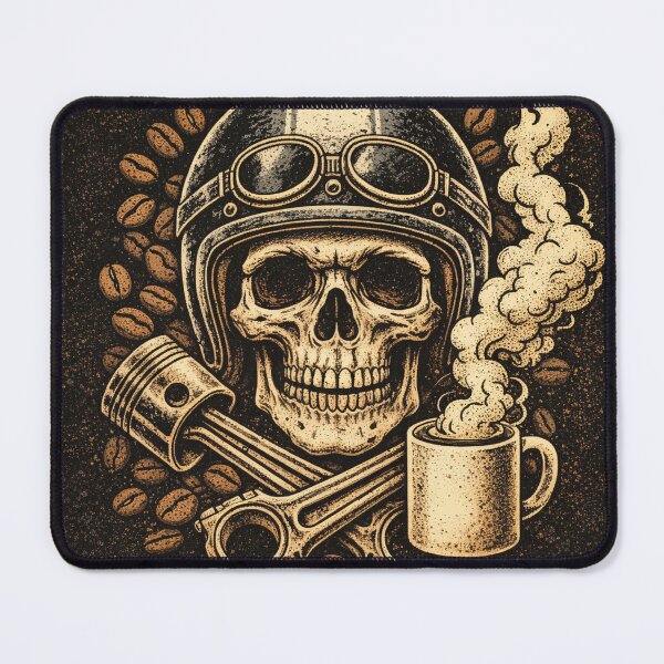 Item preview, Vintage Biker Coffee Skull designed and sold by OnePercent992.