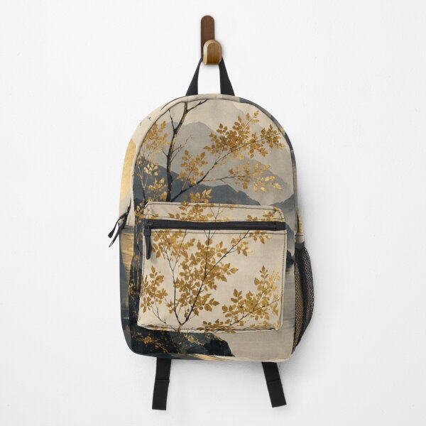 Item preview, Golden Serenity Lake | Elegant Mountain Landscape design designed and sold by rigelcreation.