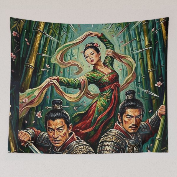 Item preview, The Dance of Daggers – House of Flying Daggers Fine Art Print designed and sold by Art's Diner.