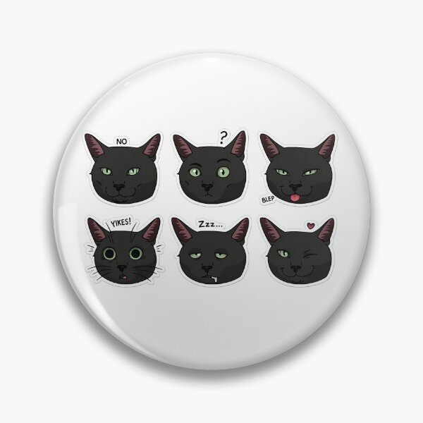 Item preview, Black Cat Cute Expression designed and sold by fathur-ratchman.