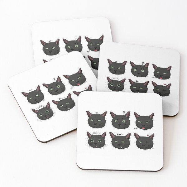 Item preview, Black Cat Cute Expression designed and sold by fathur-ratchman.