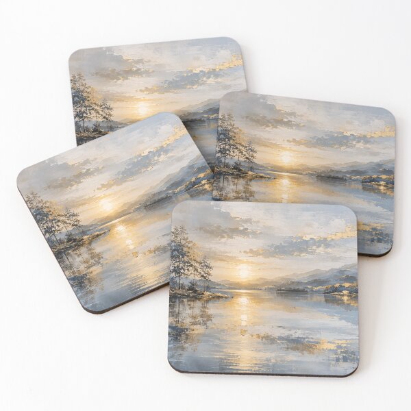 Item preview, Beautiful Sunset Lake Oil Painting Style designed and sold by SmileMamaCA.