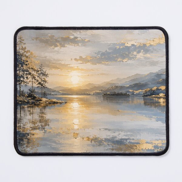 Item preview, Beautiful Sunset Lake Oil Painting Style designed and sold by SmileMamaCA.
