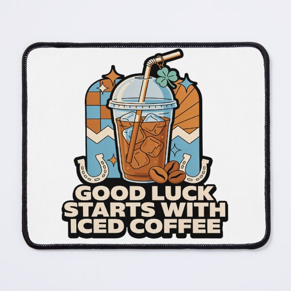 Item preview, Iced Coffee Good Luck Charm designed and sold by Squiggle Happy.