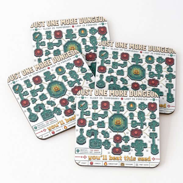 Item preview, Just One More Dungeon Pixel Map Roguelike Gamer Shirt designed and sold by Shaw1Berry.